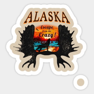 ALASKA ,Escape from the Crazy! Sticker